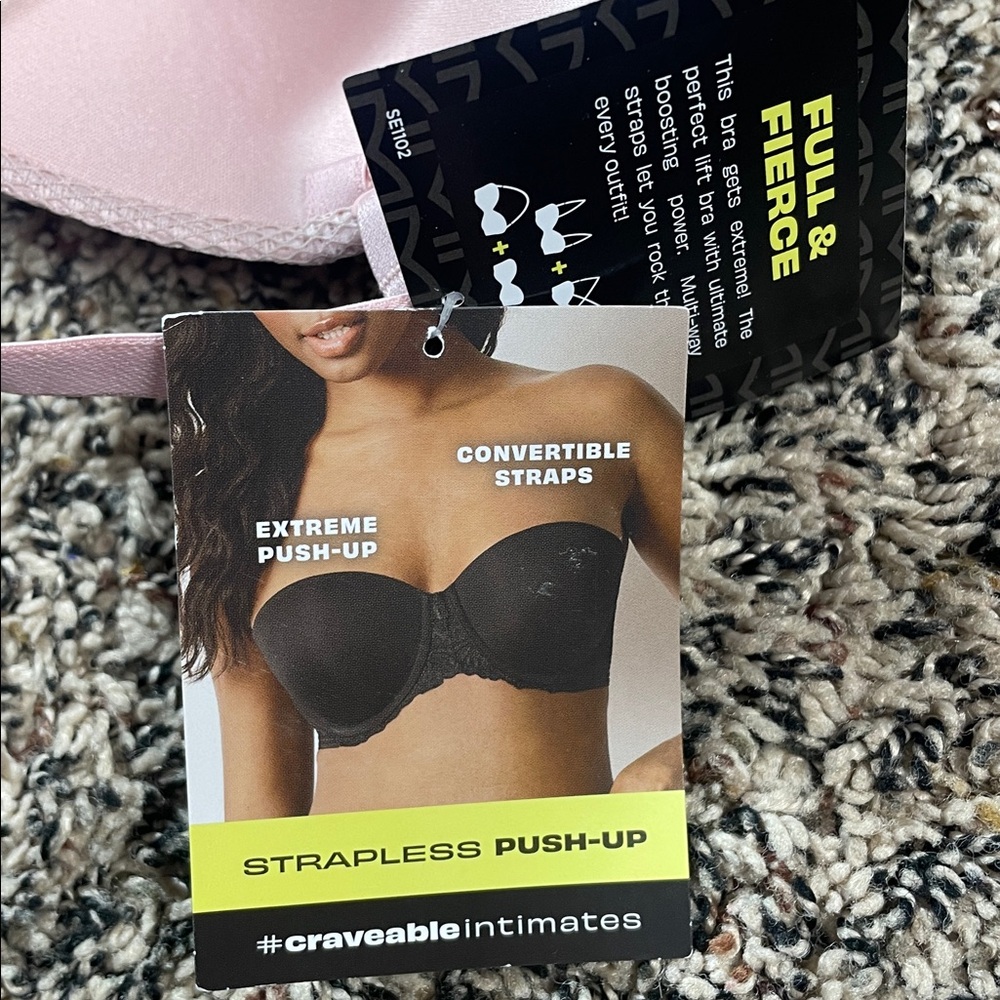 🆕 Maidenform Pink Lace Push Up Bra Size 34A | NWT - Picture 6 of 6